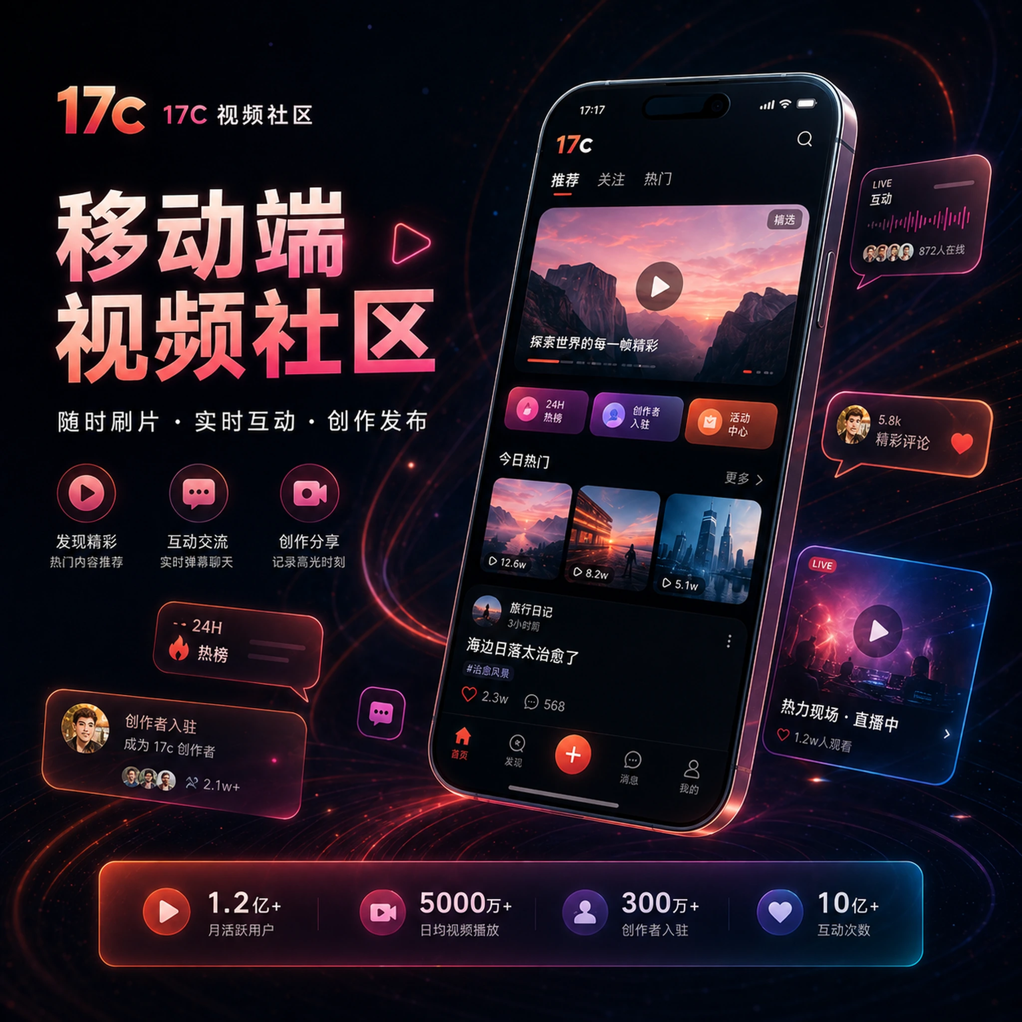 17c APP内容浏览与创作学习体验
